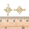304 Stainless Steel Rhombus Flower Connector Charms STAS-G361-04G-3