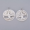 Natural White Shell Mother of Pearl Shell Pendants SSHEL-L008-66B-2