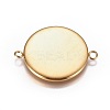 Ion Plating(IP) 304 Stainless Steel Cabochon Connector Settings X-STAS-G127-14-25mm-G-2
