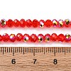 Electroplate Transparent Glass Beads Strands EGLA-A046-01A-01-4