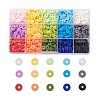15 Colors Handmade Polymer Clay Beads CLAY-X0011-02A-1