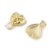 Brass Micro Pave Clear Cubic Zirconia Charms LS-KK-L212-16G-2