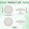 10Pcs 1-Hole Alloy Shank Buttons BUTT-FG0001-33-2