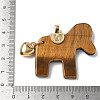 Natural Tiger Eye Carved Pendants G-C274-02J-3