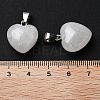Natural White Jade Charms HEAR-PW0001-057-03-2