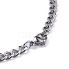 Non-Tarnish 201 Stainless Steel Pendant Necklaces NJEW-C042-01P-4
