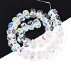 Electroplate Transparent Glass Beads Strands X-EGLA-N022-04A-D21-2
