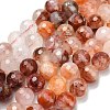 Grade A Natural Red Hematoid Quartz/Ferruginous Quartz Beads Strands G-L642-F03-12mm-2