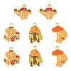 8Pcs 4 Styles 304 Stainless Steel Enamel Pendants STAS-TA0003-36-1