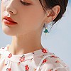Enamel Mushroom Dangle Stud Earrings JE987B-1