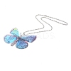 Colorful Butterfly Faith Jesus Cross Acrylic Pendant Decoration RJEW-E007-03P-10-2