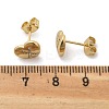 Rack Plating Brass Micro Pave Clear Cubic Zirconia Stud Earrings EJEW-K299-01G-X-5