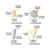 16Pcs 8 Styles 201 Stainless Steel Stud Earring Findings with Hole EJEW-FS0001-21-4