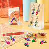 Dyed Synthetic Turquoise Chip Beaded Pendant Decorations HJEW-TAC0030-5