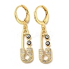 Real 18K Gold Plated Brass Dangle Leverback Earrings EJEW-L269-016G-08-1