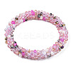 Glass Beaded Crochet Stretch Bracelet BJEW-T016-09G-1
