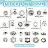 360Pcs 12 Styles Tibetan Style Alloy Spacer Beads FIND-PH0023-79AS-2