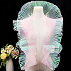 10 Yards Lucency Polyester Pleated Lace Trim OCOR-GF0004-74E-6