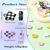 36Pcs 18 Styles Hounds Tooth Pattern Paint Alloy Beads FIND-CJ0003-27-8