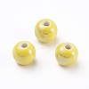 Glazed Porcelain Beads PORC-D001-8mm-16-2
