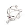 Brass Micro Pave Clear Cubic Zirconia Bead Frame LS-KK-K371-49S-2