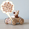 36Pcs Unfinished Wood Wheels Toys AJEW-DR0001-53-6