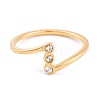 PVD Vacuum Plating 304 Stainless Steel Finger Ring foe Women RJEW-C086-17-G-2