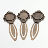 Tibetan Style Bookmark Cabochon Settings LS-TIBE-S157-AB-NR-1