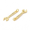 Rack Plating Brass Micro Pave Cubic Zirconia Tool Pendants KK-I699-12G-2
