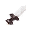 Dagger Shape Glass Seed Beads Beaded Pendants PALLOY-CJ00135-01-4