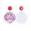 (Jewelry Parties Factory Sale)Dyed Printed Fashion Lady Wooden Dangle Stud Earrings EJEW-JE03221-08-2