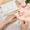 3 Yards Organza with Plastic Pearl Embroidery Lace Trim OCOR-MA0001-69-4