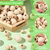 400Pcs 5 Styles Natural Unfinished Wood Beads WOOD-YW0001-64-5