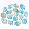 Two Tone Transparent Spray Painted Glass Pendants GLAA-T016-18D-1