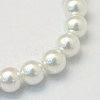 Baking Painted Glass Pearl Round Bead Strands HY-Q003-10mm-01-2