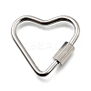 Non-Tarnish 304 Stainless Steel Screw Carabiner Lock Charms STAS-K195-02P-1