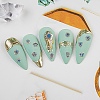 7Pcs 7 Colors Brass Cubic Zirconia Pendants KK-DR0001-03-5