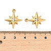 304 Stainless Steel Rhinestone Pendant STAS-U047-24G-3