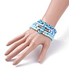 5Pcs 5 Style Polymer Clay Heishi Beaded Stretch Bracelets Set BJEW-JB07540-02-3