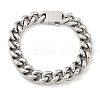 Non-Tarnish 201 Stainless Steel Cuban Link Chain Bracelets for Women and Men BJEW-F473-01P-01-1