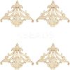 Natural Solid Wood Carved Onlay Applique Craft WOOD-FH0001-28-1