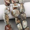 Natural Shoushan Stone Beads Strands G-D098-C05-1