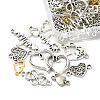 100Pcs 10 Styles Tibetan Style Alloy Connector Charms TIBE-YW0001-32-2