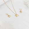 Zinc Alloy Heart Hoop Earrings & Pendant Necklaces Sets for Women SJEW-LP0001-13-3