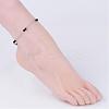 304 Stainless Steel Chain Anklets AJEW-AN00170-02-4
