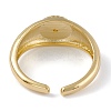 Brass Clear Cubic Zirconia Cuff Rings RJEW-B034-16G-3