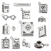 56Pcs 14 Styles Book Theme Tibetan Style Alloy Pendants FIND-GA0006-82-1