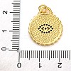 Brass Micro Pave Cubic Zirconia Pendants KK-K339-09G-3