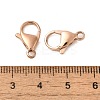 Ion Plating(IP) 304 Stainless Steel Lobster Claw Clasps STAS-AB10-RG-3