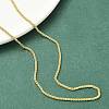 1.5MM Brass Wheat Chain Necklaces for Women NJEW-K271-14G-3